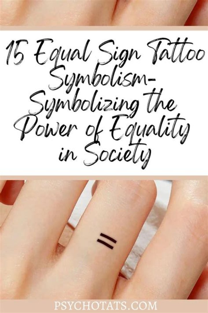 What does the equal sign mean tattoo?